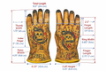 BIKER GLOVES LEATHER CUSTOMIZED TATTOO